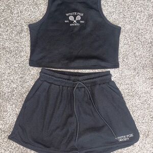 White fox Black Women's Set